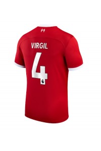 Fotbalové Dres Liverpool Virgil van Dijk #4 Domácí Oblečení 2023-24 Krátký Rukáv